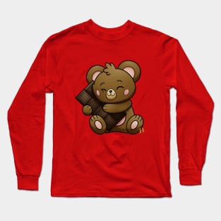 sweet dark chocolate teddy Long Sleeve T-Shirt